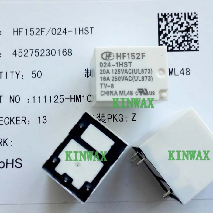 HF152F/012-1HST 继电器4脚一组常开17A277VAC全新原装