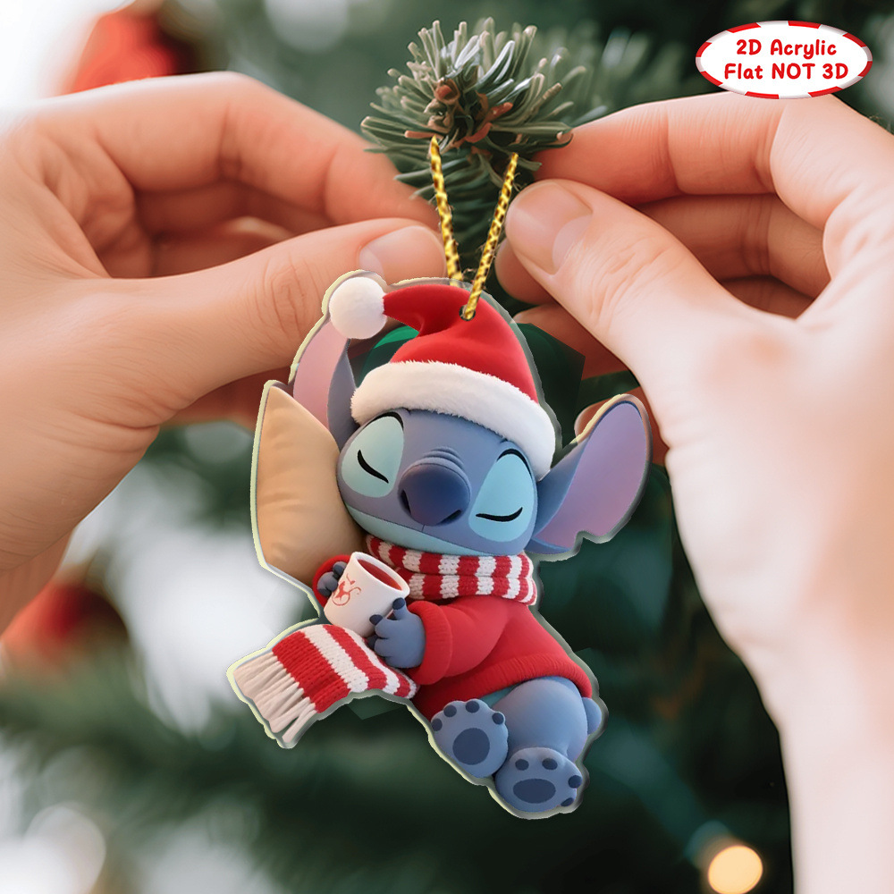 Transfronterizos temu Xiyin nuevo Stiltys decoración de Navidad decoración de automóviles colgante plano acrílico 2D lista
