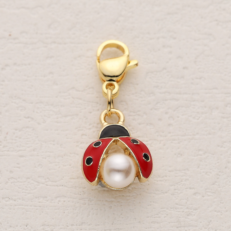 オイルドリップ合金ジュエリーアクセサリー七星てんとう虫シリーズロブスターバックルペンダント DIY ネックレス装飾ペンダント|undefined