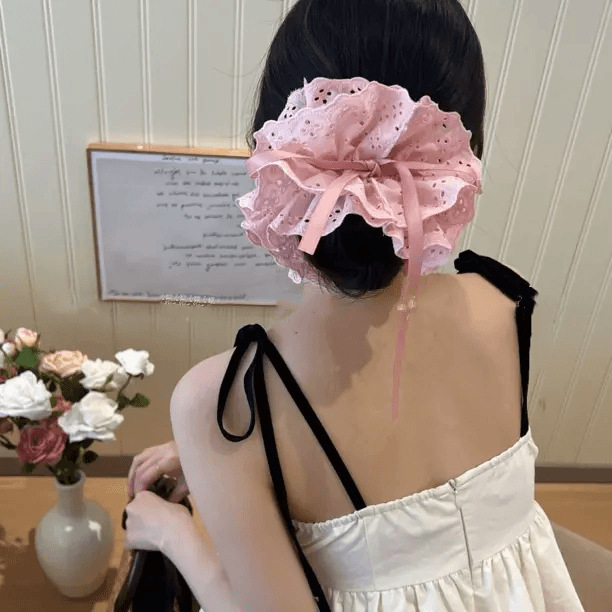 Daily Occasion Cloth Material Simple Style Classic Style New Style Women's Solid Color Cloth Hair Tie