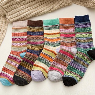 B 41187 Warm Knit Wool Socks �����Lë���m ���R�d�羳�W��