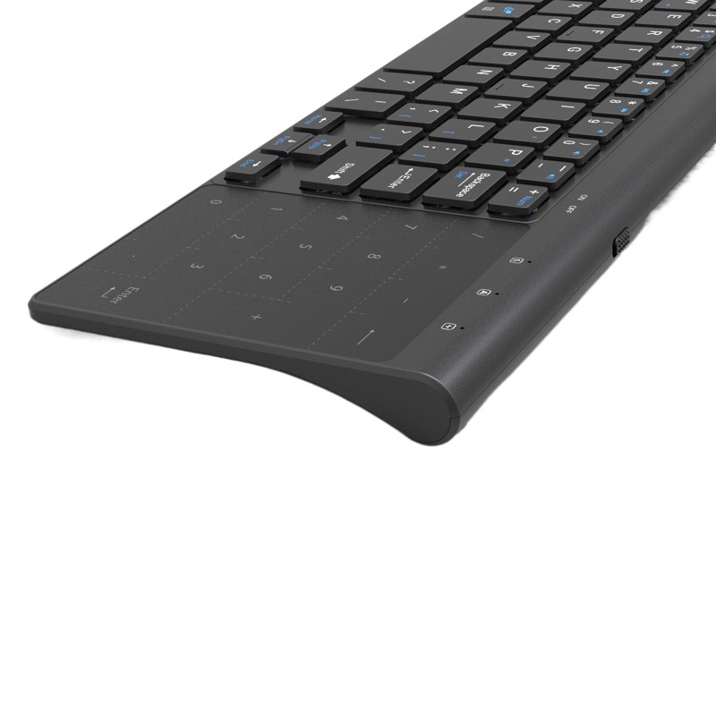 Teclado de tijera de 59 teclas transfronterizo inalámbrico Mini 2.4G con teclado de panel táctil Teclado de oficina de computadora inalámbrico