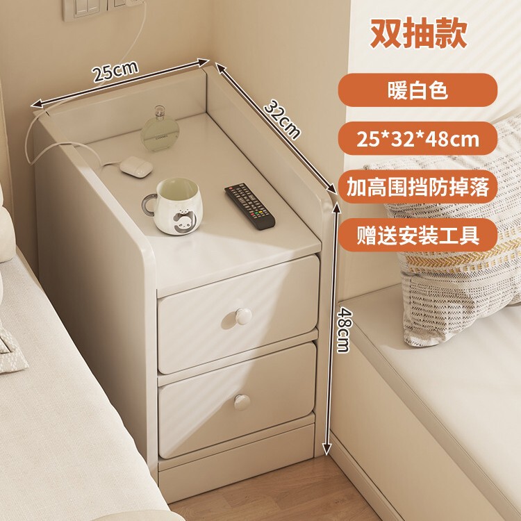 简易床头柜小型出租房用卧室收纳柜迷你小柜子简约创意床边置物架|undefined