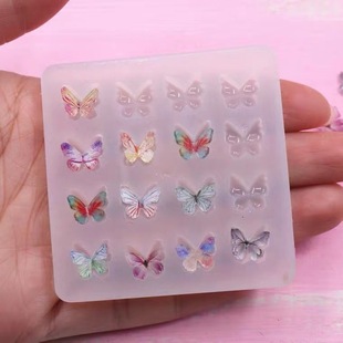 Ultra Light Clay Handmade Butterfly Mold Dripping Plastic Mold Fold Sugar Cake Modeling Silicone Film Butterfly Nail Art Accessories