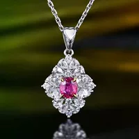 Стекловидный GRC Сертифицированный Non-Burned Papalacha Sapphire Подвеска 0,5 карат 18K Gold Diamond Подвеска