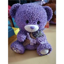 定制亚马逊跨境新款树脂钱罐薰衣草小熊卡通存钱罐工艺品儿童礼物