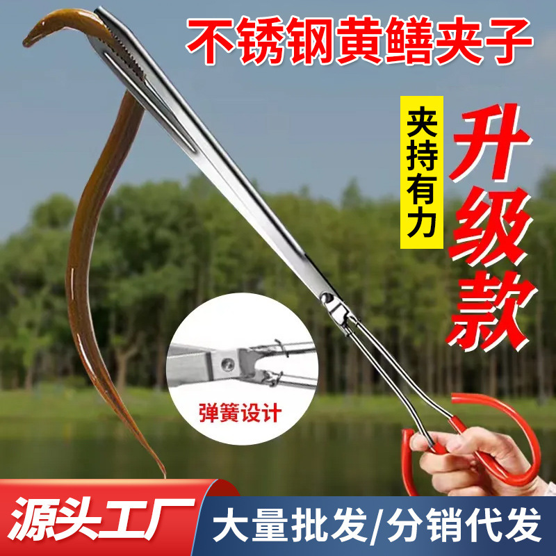 Stainless Steel Monopterus albus Clip Loach Clip Monopterus albus Pliers Fish Clip Fish Control Fish Catch Tool Garbage Clip Monopterus albus Clip