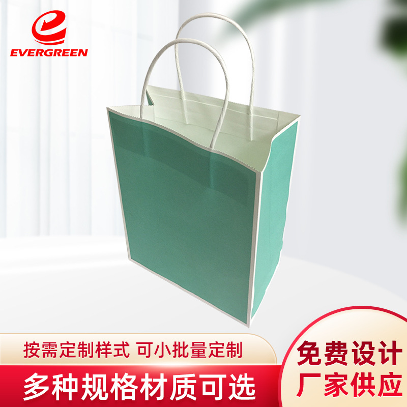 牛皮纸手提袋外卖打包袋 礼品包装袋服装袋方底立体牛年手提袋