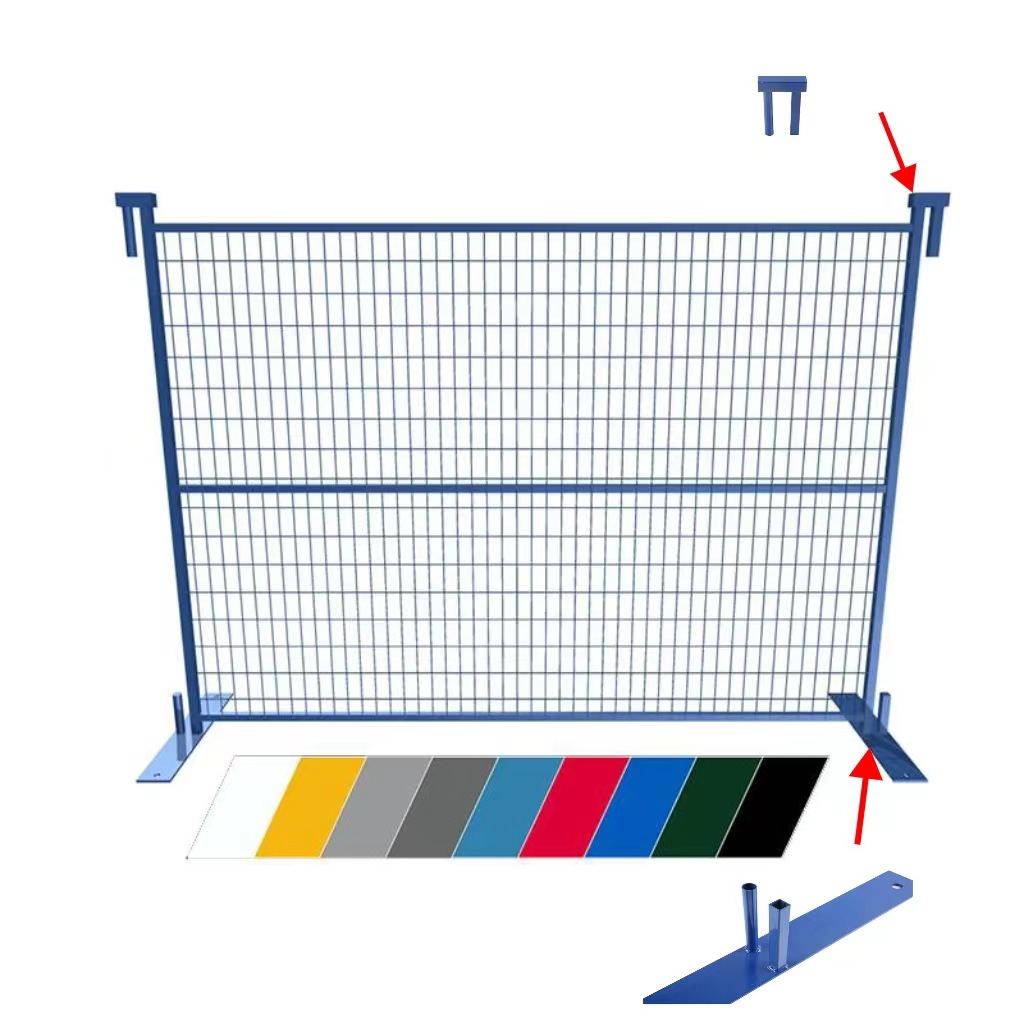 [Suministro del fabricante] Barandilla temporal Canadá Barandilla móvil temporal valla de aislamiento de seguridad para la multitud