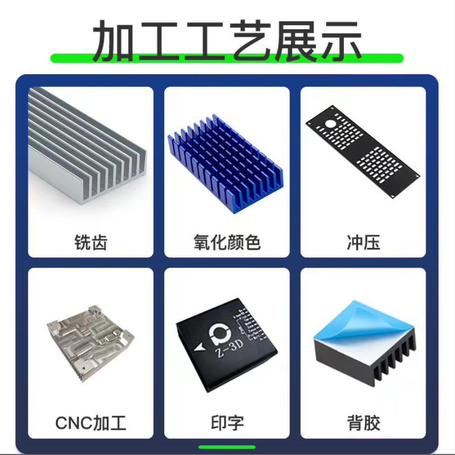 各种规格型材散热片 电子散热器 铝片 铝壳等产品 联系客服发规格