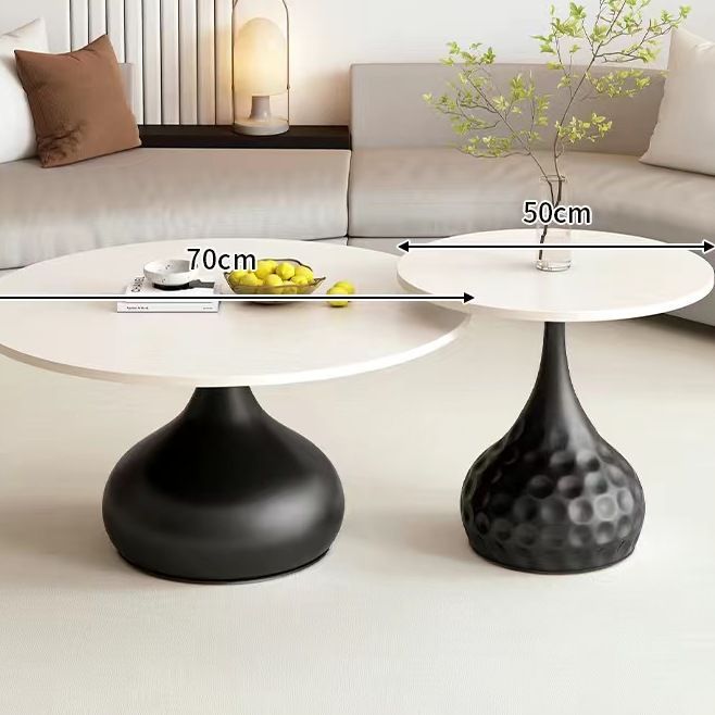 블랙 베이스 - 라이트 럭셔리 화이트 데스크탑 50+70 조합