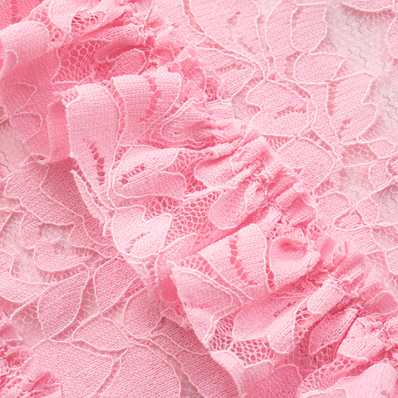 Mono ajustado sexy con cuello bajo y costuras de encaje para mujer