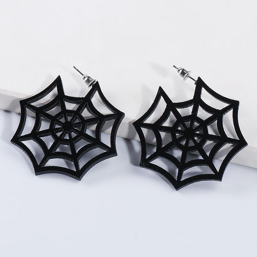 Ghost Spider Skeleton Bat Acrylic Halloween Earrings wholesale jewelry Nihaojewelrypicture34