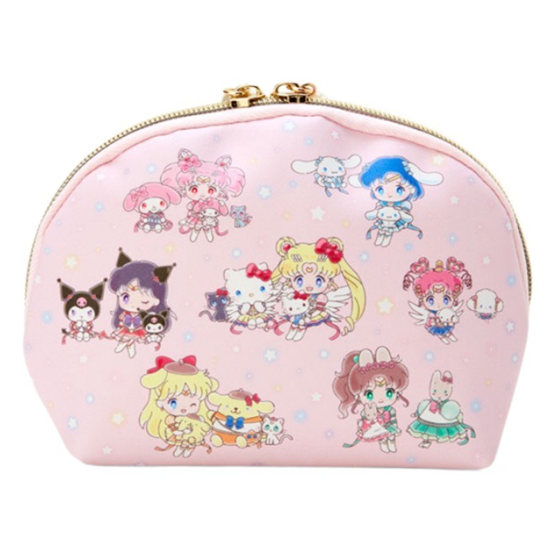 In-Stock Japanese-Style Sailor Moon Portable Makeup Bag, Cute Cartoon Cat Storage Bag, Shell Jewelry Pouch