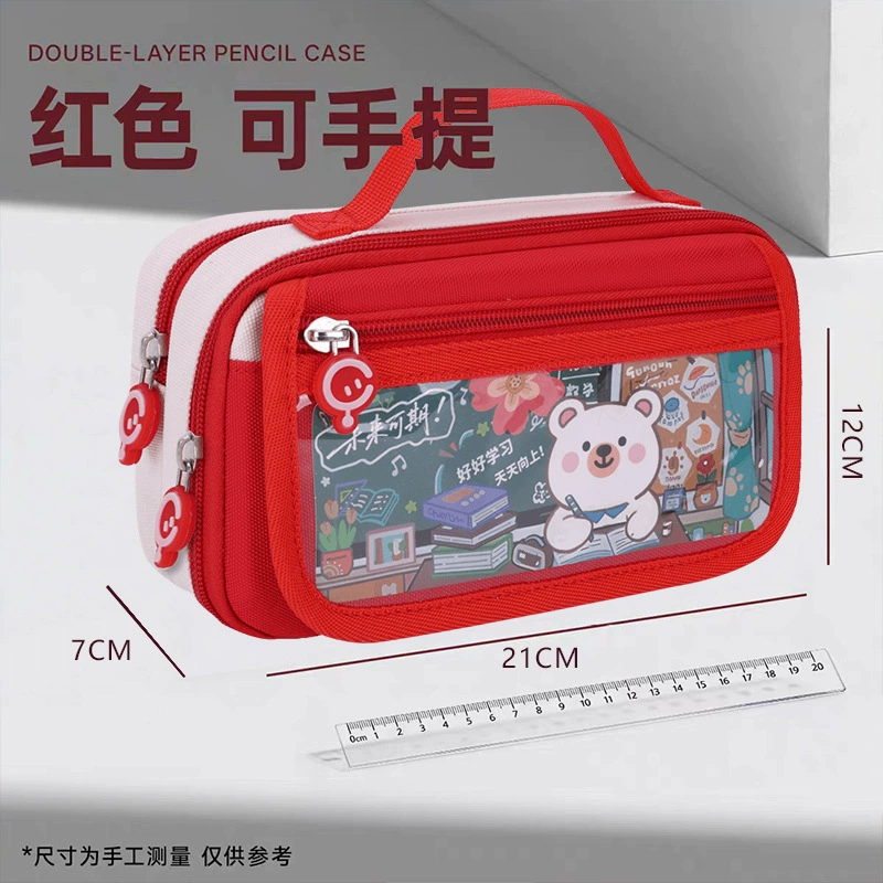 Retro capacious pencil case ancient style for students for boys