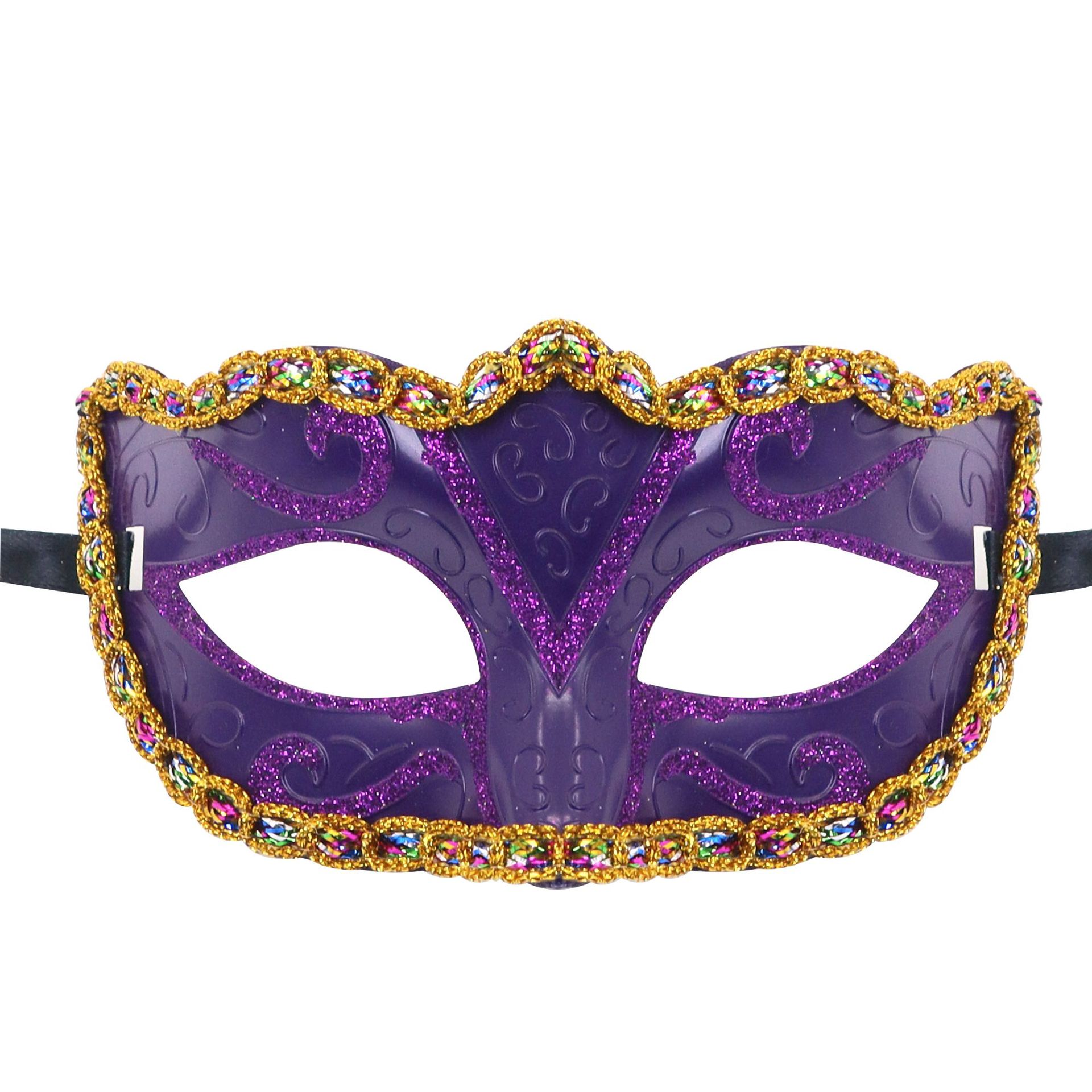 Amazon máscaras de fiesta de carnaval de venta caliente máscaras de baile unisex pintadas alrededor del borde de San Valentín