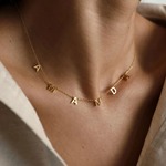 欧美热卖不锈钢高级感英文字母私人设计项链潮流钛钢流行饰品批发