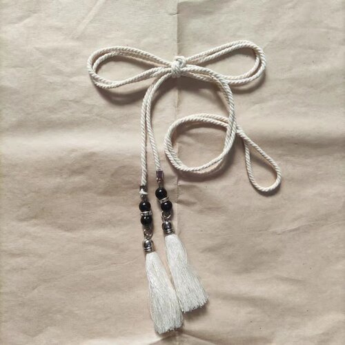 Retro hot style literary woven waist rope for women, ultra-fine cotton rope waist for women, windbreaker belt with fur