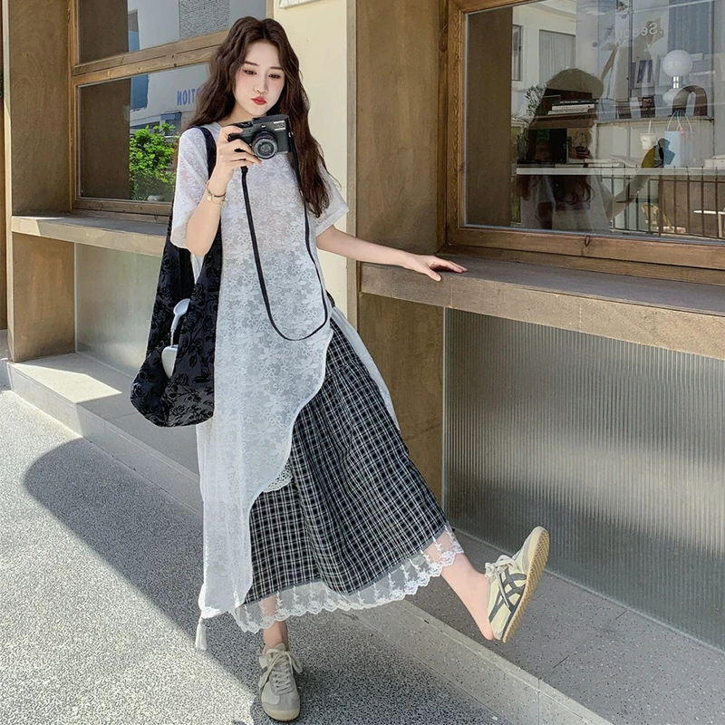 Корейское супер красивое темпераментное маленькое платье летом 2025 года изысканная юбка модная юбка