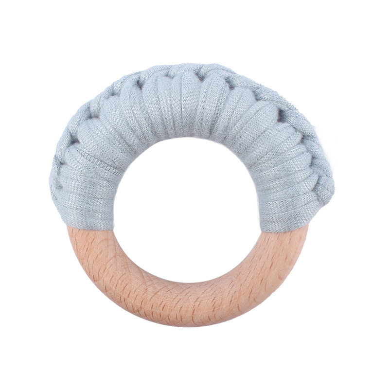 Nuevo bebé suministros hechos a mano de algodón tejido creativo bebé Beech anillo mordedura molar juguete mano