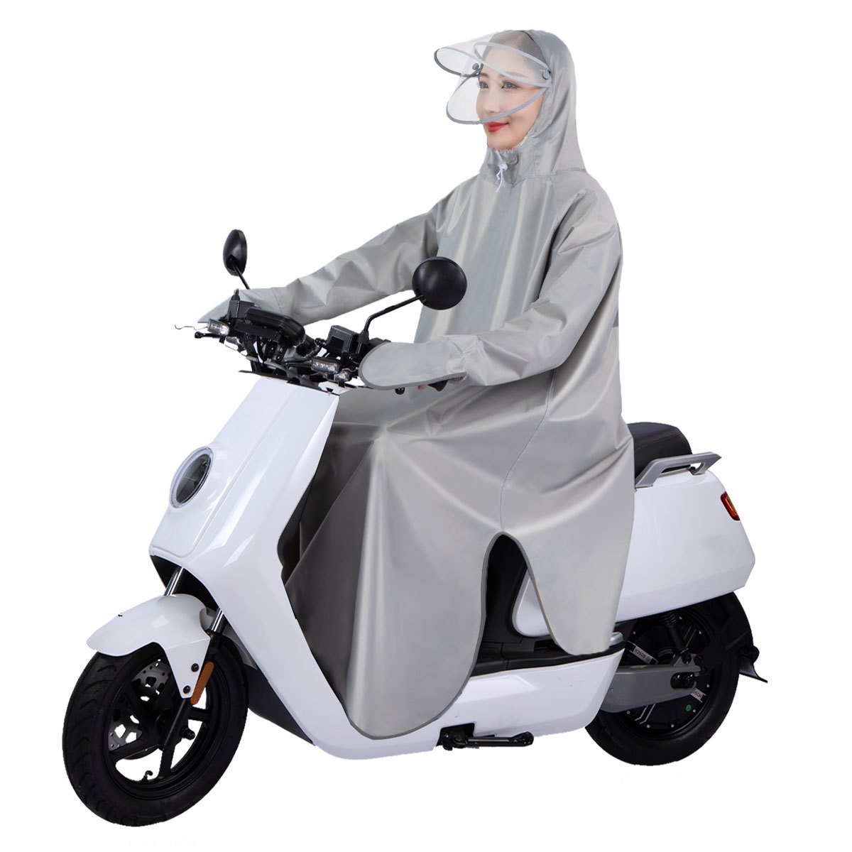 Capa de lluvia con mangas tormentosa para hombres y mujeres, capa de lluvia para adultos, capa de lluvia para bicicletas eléctricas.