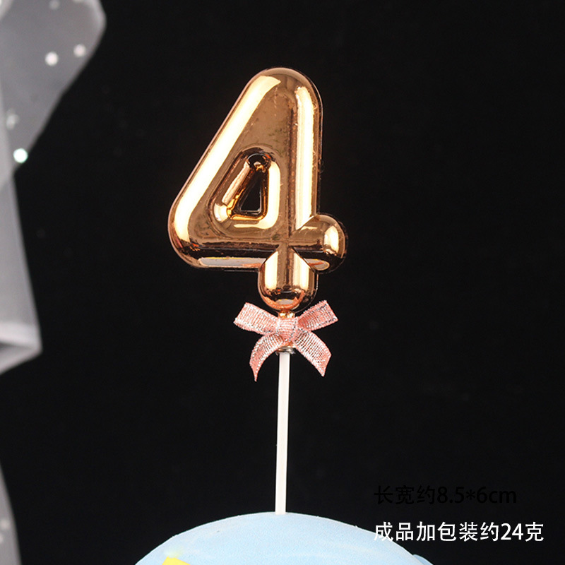 Decoración digital para pasteles 0-9, 3D oro/rosa, inserto para cumpleaños – Mayorista de Yiwu image 41