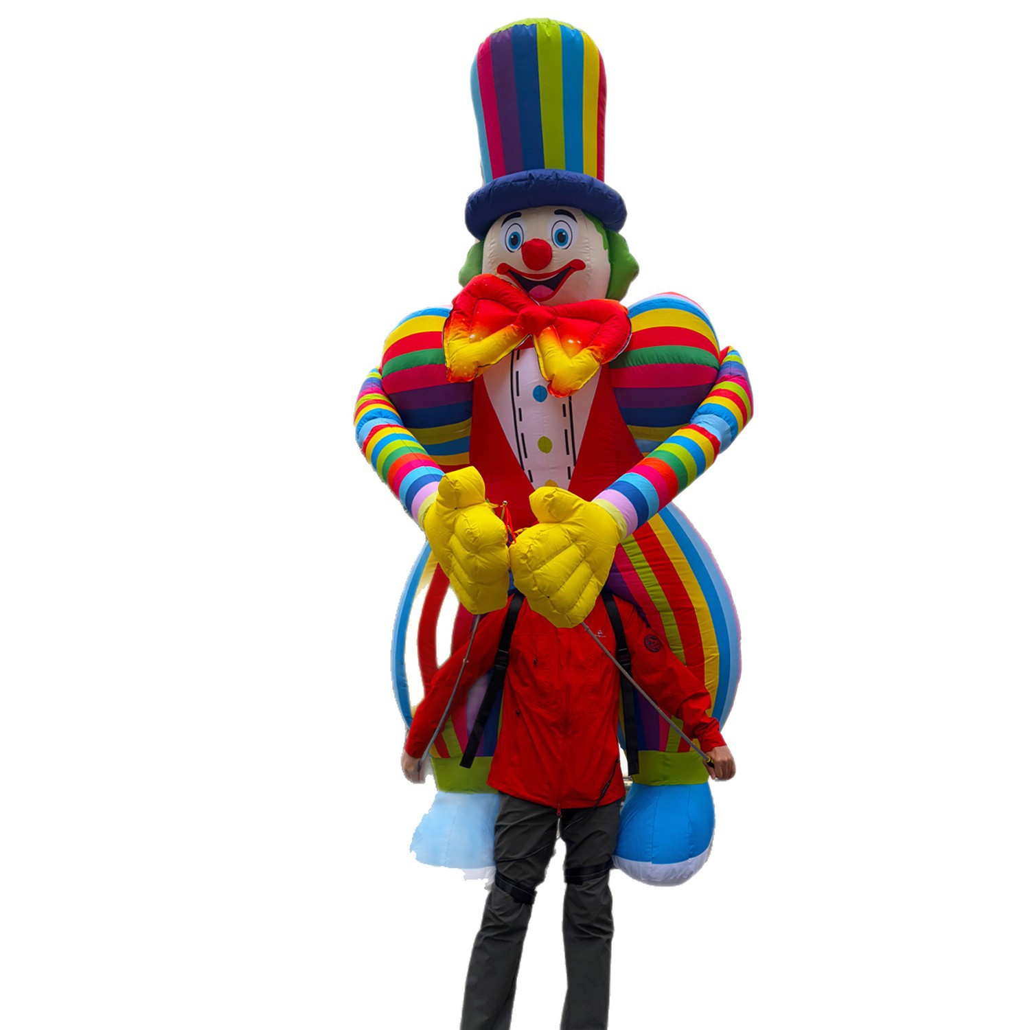Modelo Inflable de Payaso Caminante, Inflable y Personalizable para Eventos y Fiestas