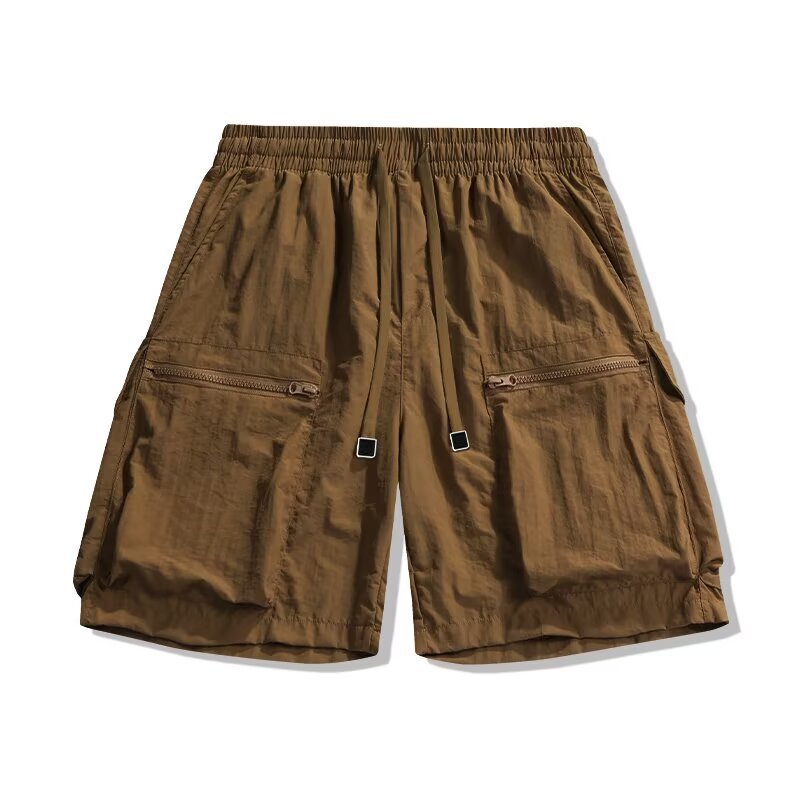 2026 New Men's Summer Shorts, Ice Silk Thin Style, Trendy Brand, Loose Fit, Sports, Large Pockets, Casual Purple Five-Point Pants 2026 New Men's Summer Shorts, Ice Silk Thin Style, Trendy Brand, Loose Fit, Sports, Large Pockets, Casual Purple Five-Point Pants