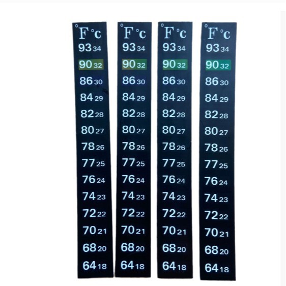 数字温度计液晶变色水族测温 室内条形温度贴 鱼缸温度计温度贴