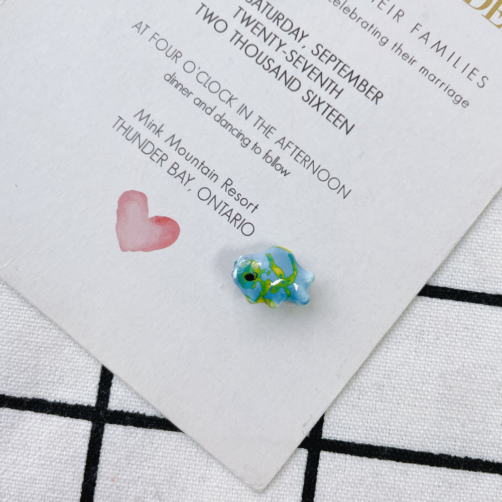 10 PCS/Package 15*12mm Ceramics Fish Jewelry Accessories Beads display picture 9