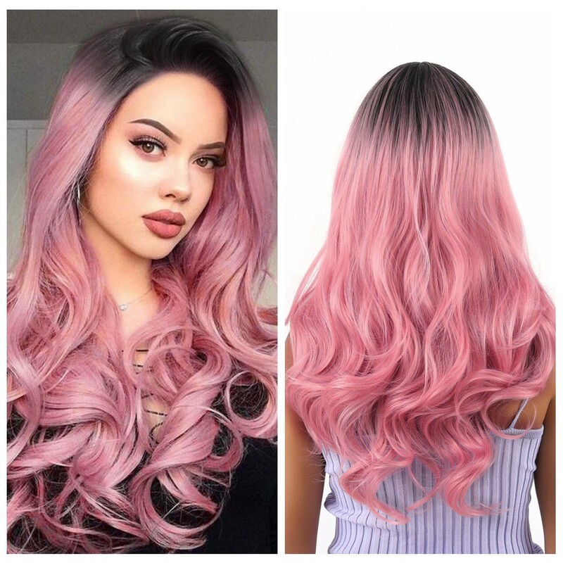 Independent Website European and American Style Long Curly Hair Wig for Women, Gradient Color t Color, Large Waves, Synthetic Fiber Full Wig Independent Website European and American Style Long Curly Hair Wig for Women, Gradient Color t Color, Large Waves, Synthetic Fiber Full Wig