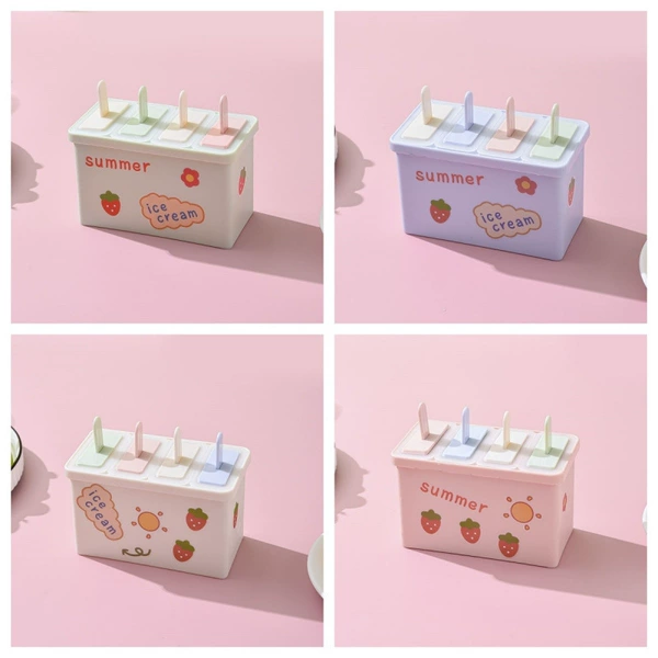 Random green [food grade ice cream mold] 4-frame pack
