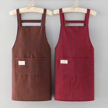 棉布围裙女夏季薄款家用时尚工作服男士厨房网红专用围腰LOGO