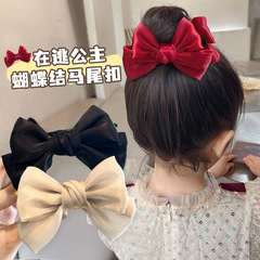 子供用クリップ蝶結びの団子の頭の蝶結びの髪のクリップの馬尾のクリップの女の子のカチューシャの髪飾りのアクセサリー