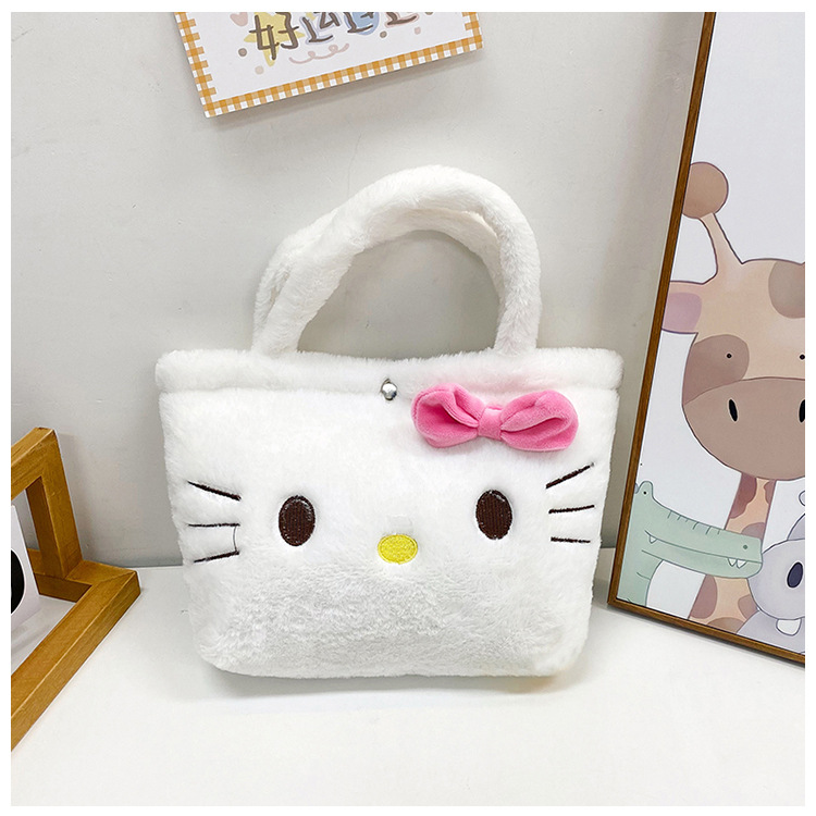 2023 Fashionable and cute cartoon doll small shoulder bag, plush toy single-shoulder crossbody bag, student hand-held mobile phone bag undefined