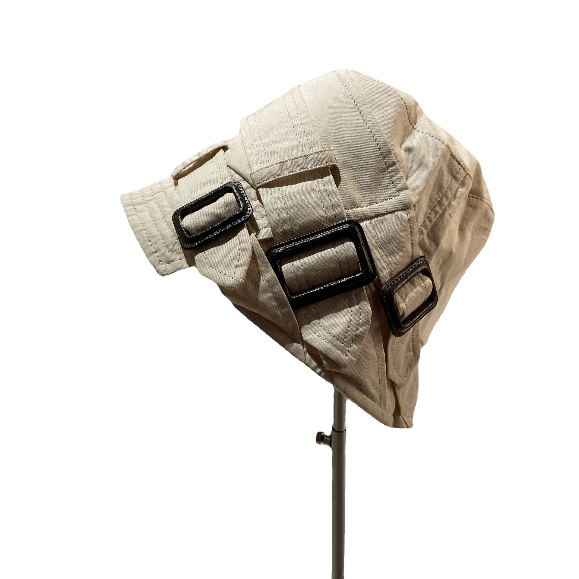 Japanese designer's belt buckle personalized fisherman for women's spring and autumn new cotton breathable face covering_voghion.com