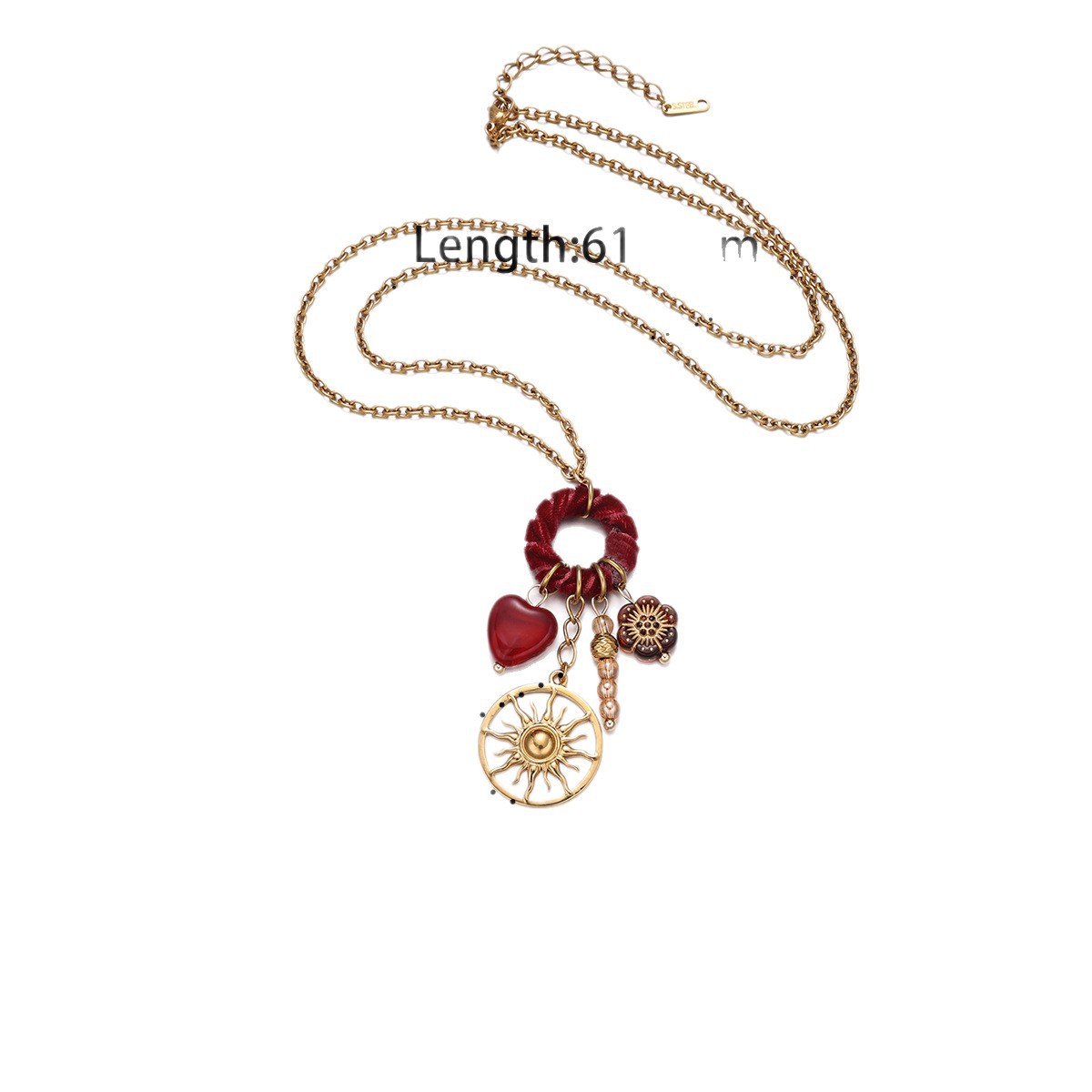 TENA estilo europeo y americano acero inoxidable colgante solar collar pendientes conjunto de joyería para mujeres no desvanecerse versátil acero de titanio