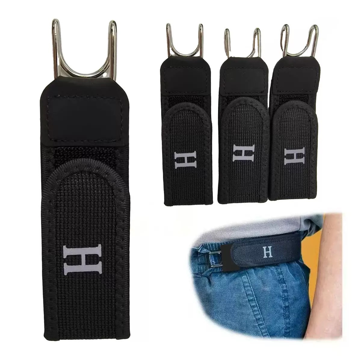 Adjustable elastic universal belt for men and women with velcro