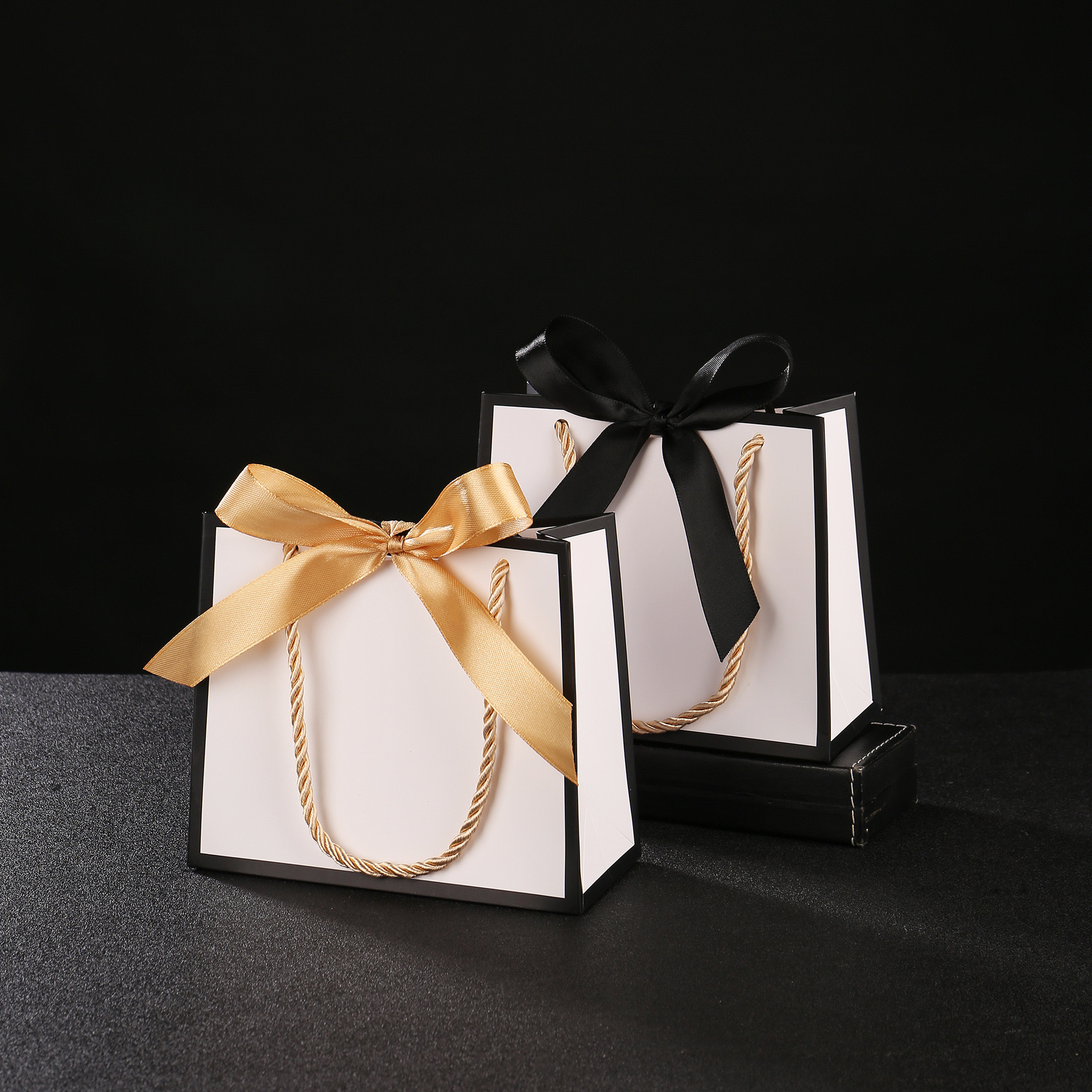 蝴蝶结礼品袋纸袋服装包装袋批发化妆品袋子购物袋手提袋 可印log