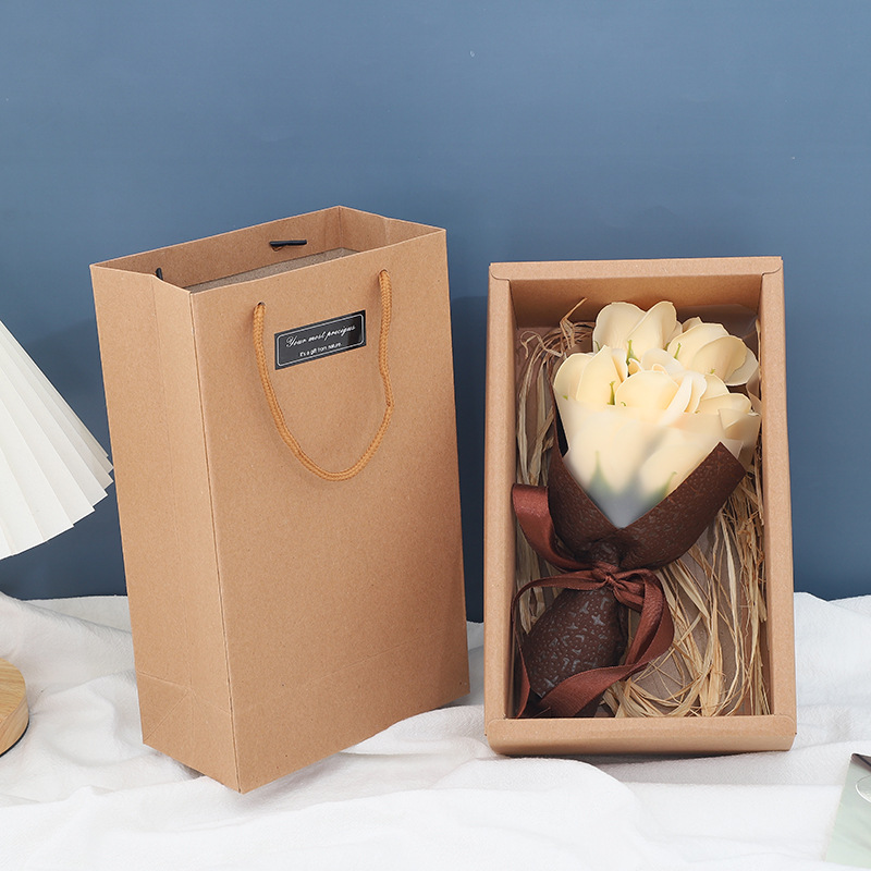 Creative Mother's Day Gift Box with 7 Rose Scented Soap Bouquets for Mom, Girlfriend, Wife, Company Events, Birthday Gifts