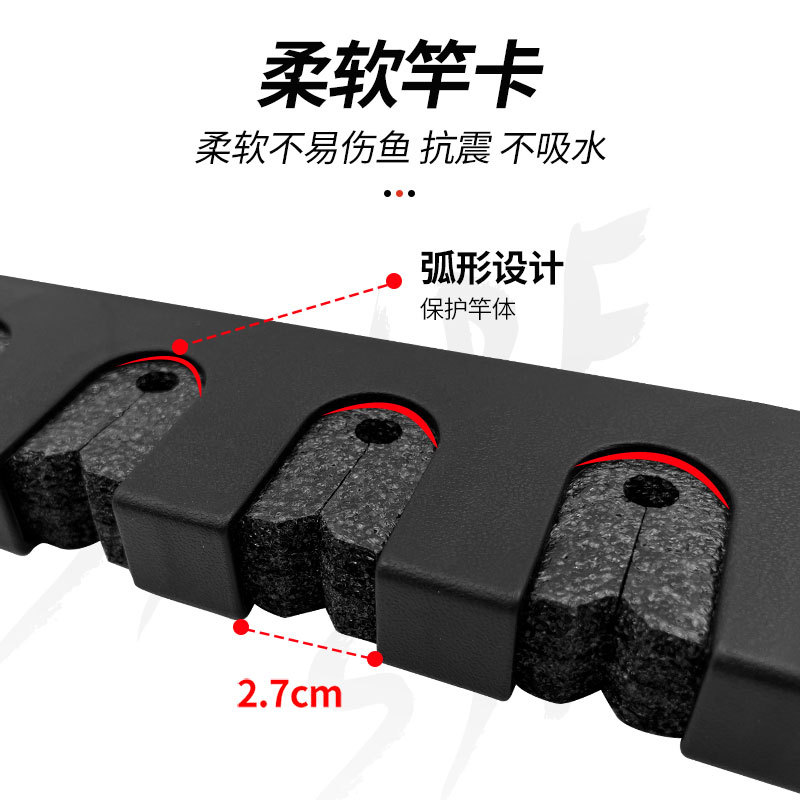 Estante de pesca vertical montado en la pared estante de exhibición de caña de pescar multifuncional estante de almacenamiento de varilla Luya