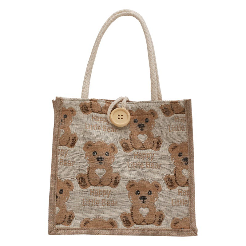 Cute Bear Lunch Box Bento Bag 2022 Летняя Новая модная исходящая сумка Сумка через плечо в стиле Instagram