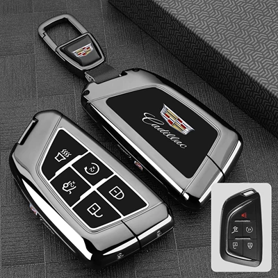 Suitable for 2025 Cadillac Ct5 Key Cover 24 New Ct5 Luxury Platinum Car Metal Buckle Shell (Static Rod/Key Bag) - cadillac-ct5-exclusive-gun-black-metal-buckle