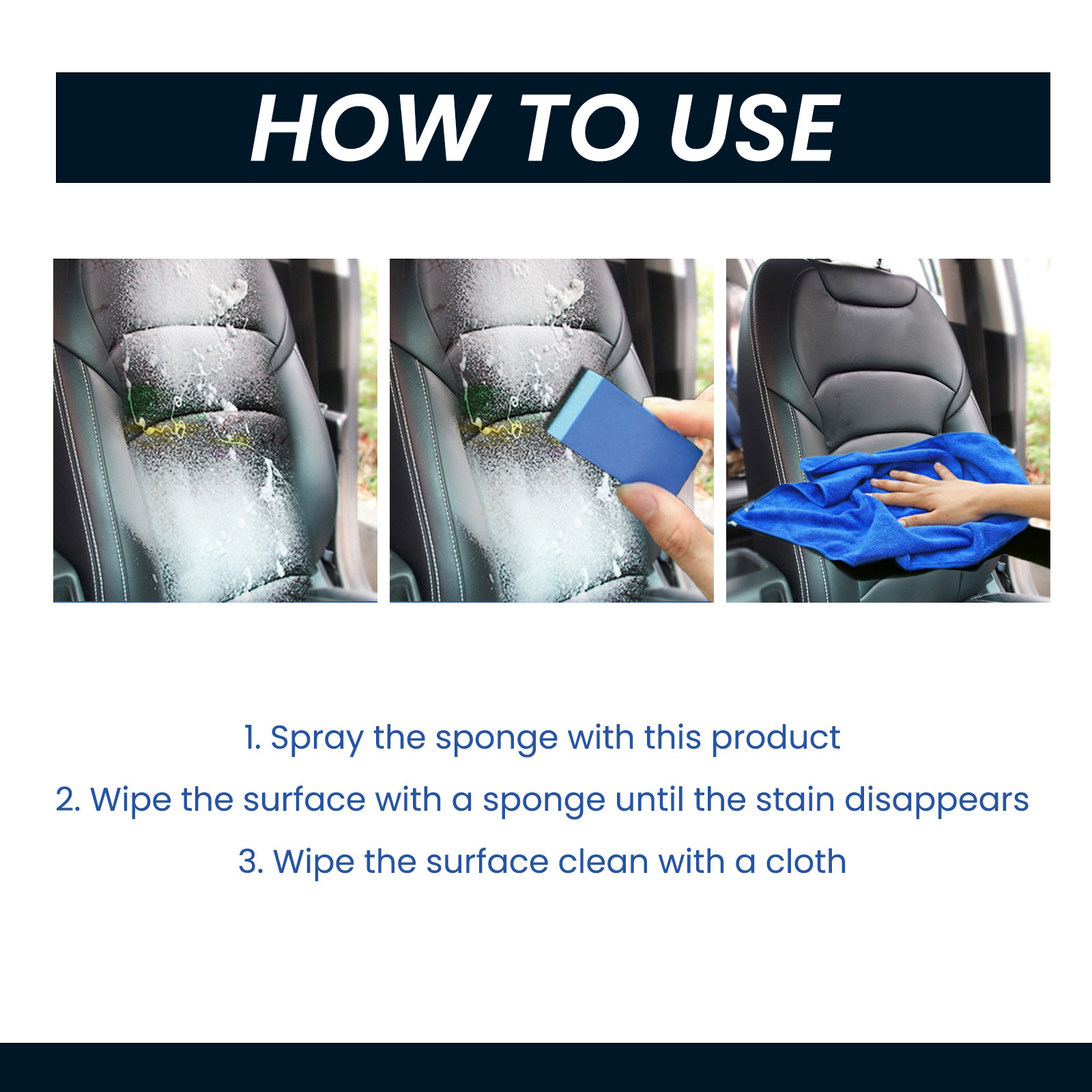 Homonth Car Interior Cleaner Dashboard Seat Leather Multi-Purpose Renovation Cleaning and Maintenance Agent