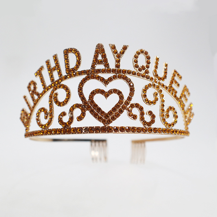Venta caliente europea y americana reina corona tocado de alta gama fiesta cumpleaños princesa corona Boda nupcial corona accesorios para el cabello al por mayor