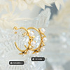 Small design fashionable earrings from pearl, 2023 collection, Korean style, internet celebrity, flowered