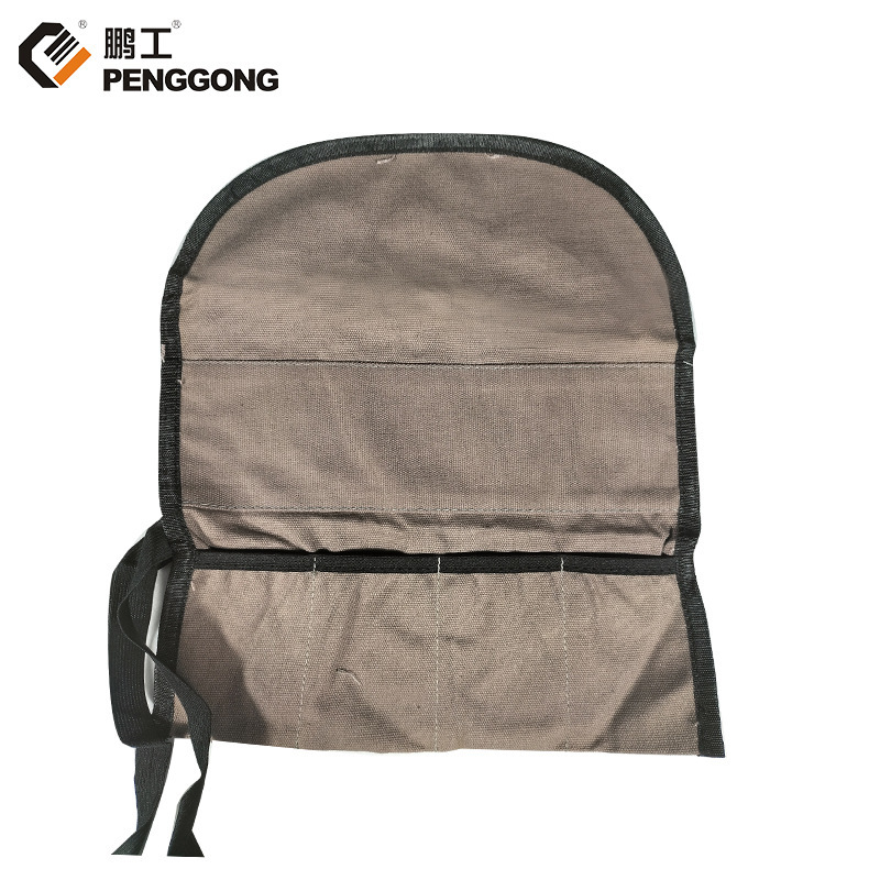 En stock bolsa de almacenamiento de herramientas de carpintería multifuncional bolsa de cuchillo de talla de lona plegable kit de herramientas de tambor bolsa de hardware