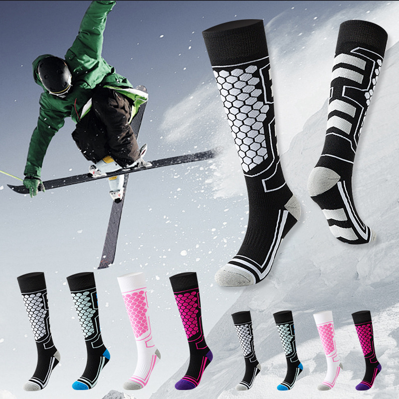 Ski Socks, Sports Socks, Winter Velvet Warm Stockings, Family Style Terry Thickeneded Calf Socks, Outdoor Stockings