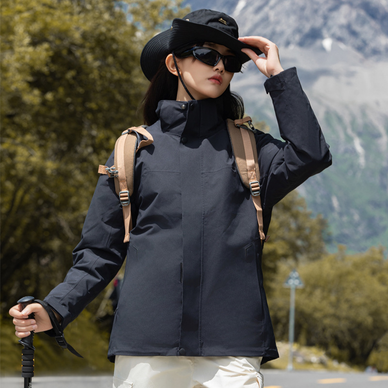 Capa de asalto de cáscara dura al aire libre hombre 3 - en - 1 chaqueta de alta gama mujer a prueba de viento impermeable a prueba de lluvia tormentosa ropa de montaña turística