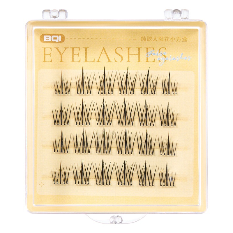 BQI Pure Desire Cat Elf Caja cuadrada Pestañas postizas Pestañas de simulación natural Pestañas de girasol de hadas de aire